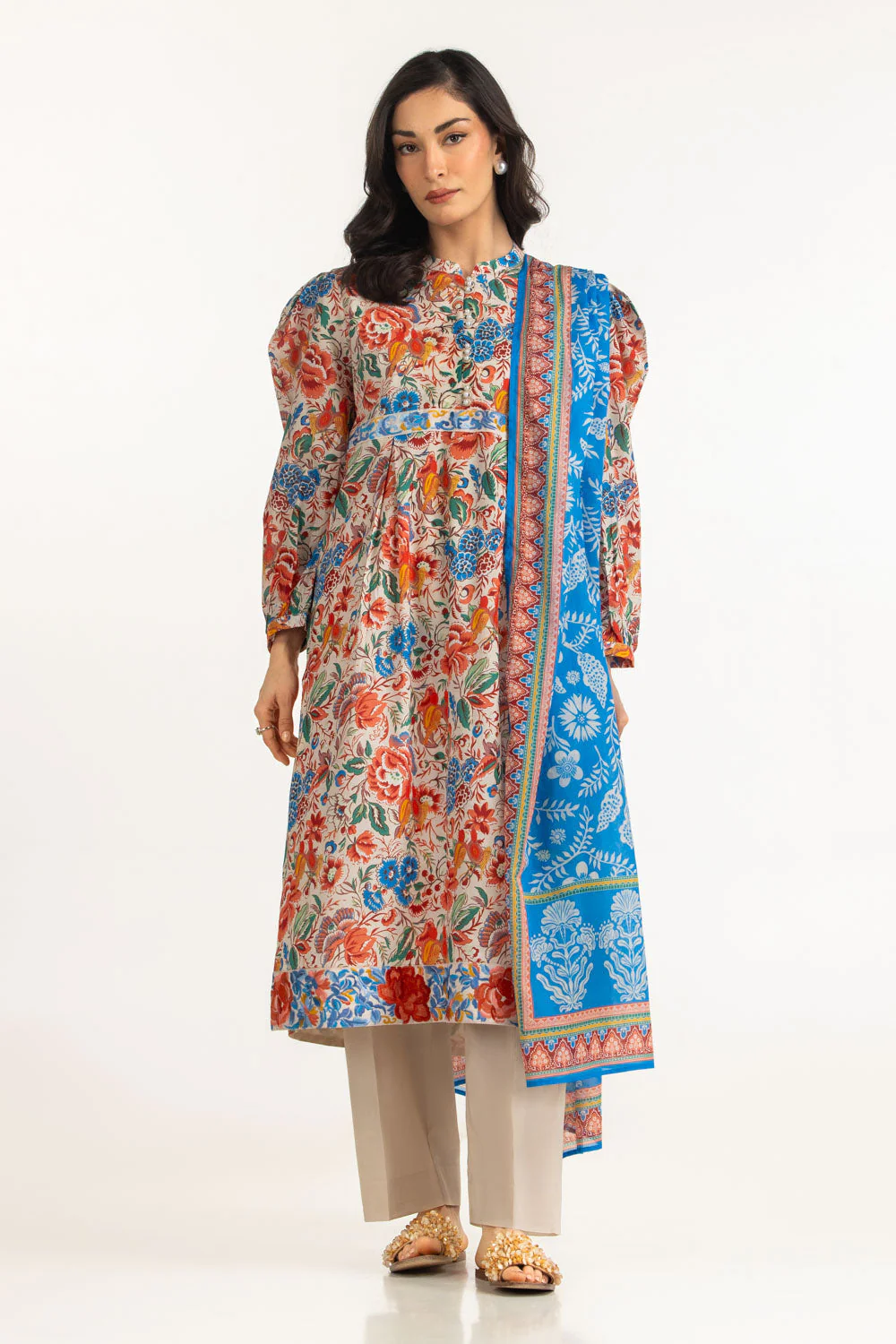 Gul Ahmed Stitched Lawn 3 Piece CL#62084 J(66) NY (45)