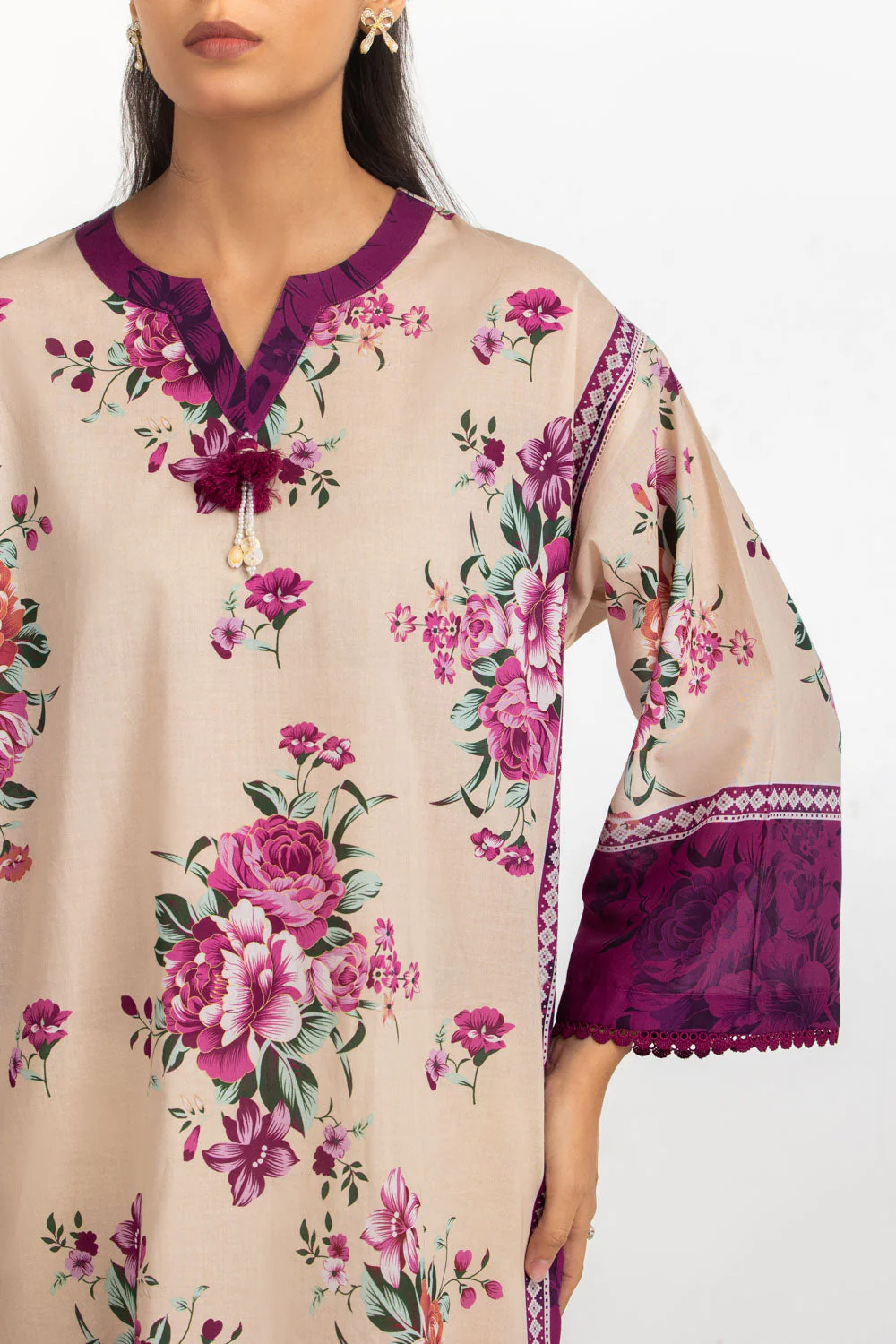 Gul Ahmed Stitched Lawn 3 Piece CL#62137 J(37) Y(4) - Image 2