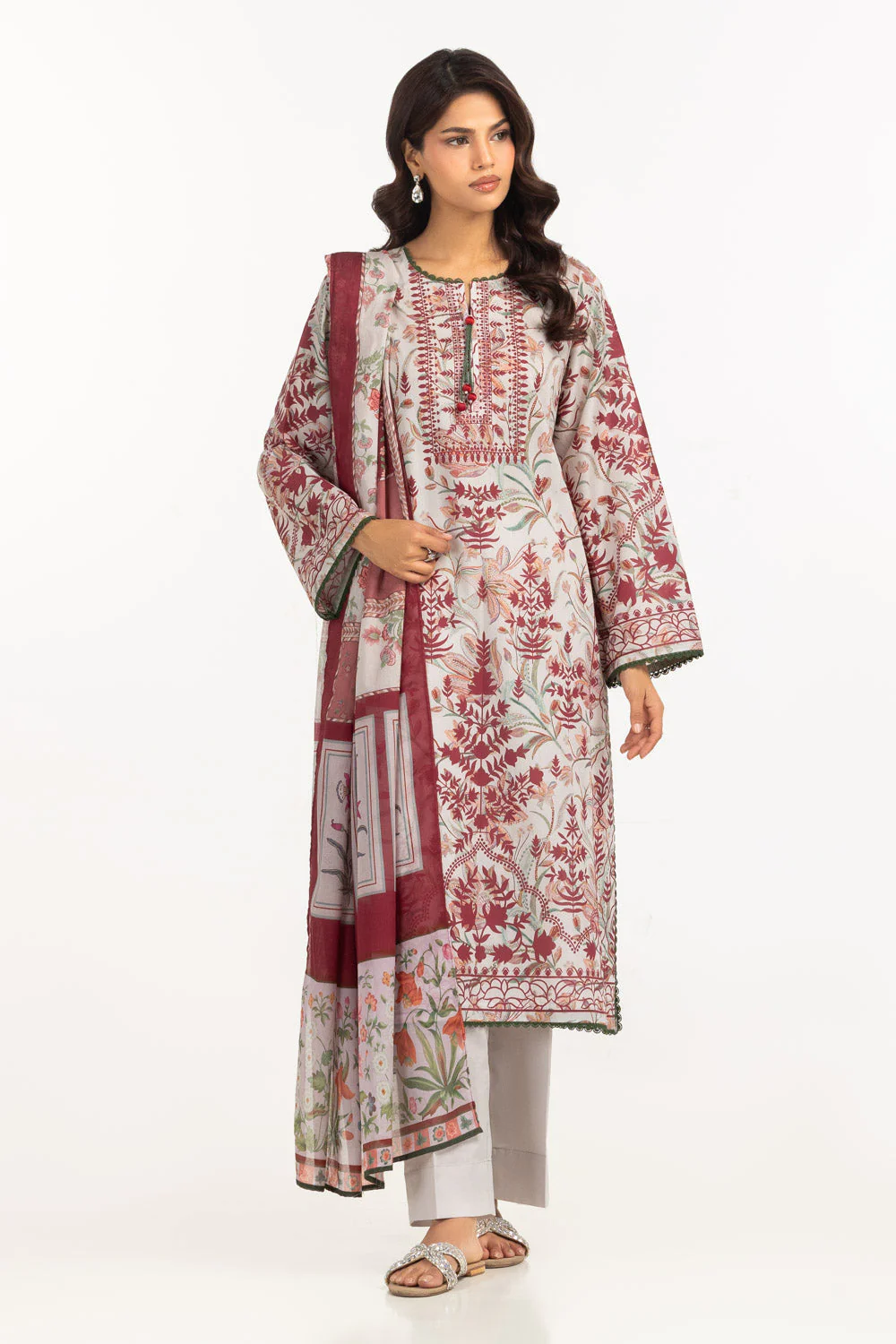 Gul Ahmed Stitched Lawn 3 Piece CL#62138 J(69) NY 63