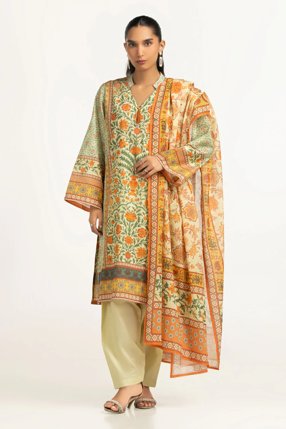 Gul Ahmed Stitched Lawn 3 Piece CL#62140 J(33&34) y29