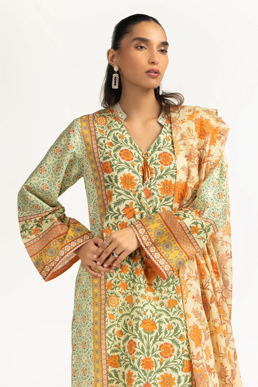 Gul Ahmed Stitched Lawn 3 Piece CL#62140 J(33&34) y29 - Image 2