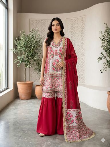 Gul Ahmed Stitched Lawn 3 Piece CL#62179 J(69) Y(21)