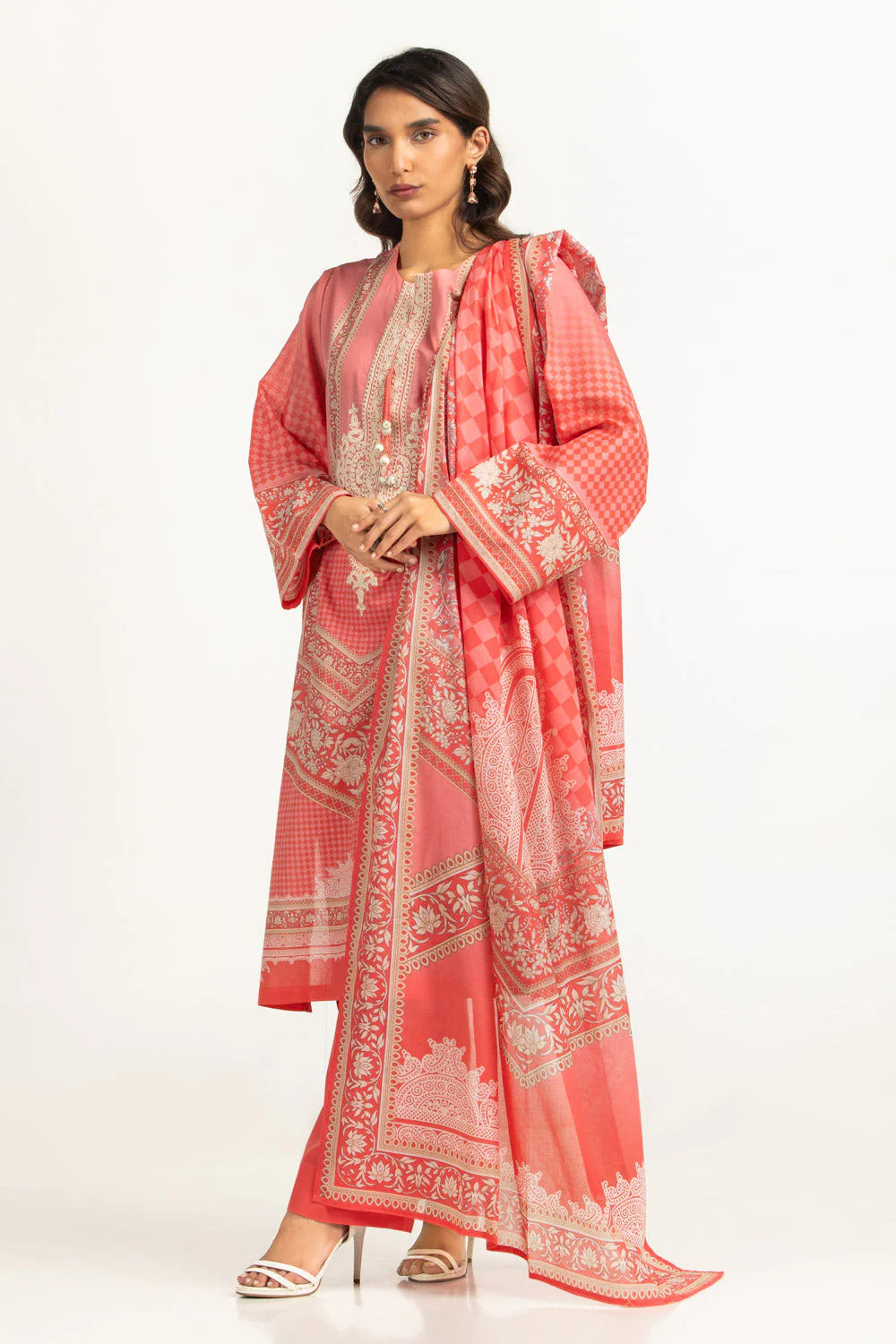 Gul Ahmed Stitched Lawn 3 Piece CL#62202 J(49) NY (42)