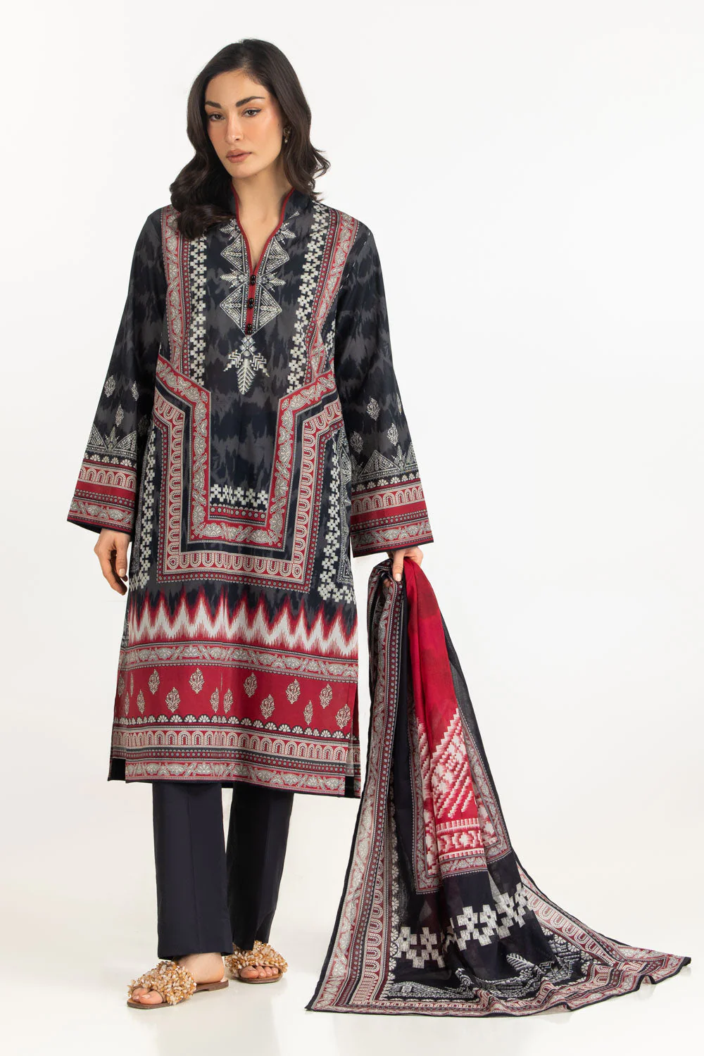 Gul Ahmed Stitched Lawn 3 Piece CL#62229 J(55) NY(47) - Image 2