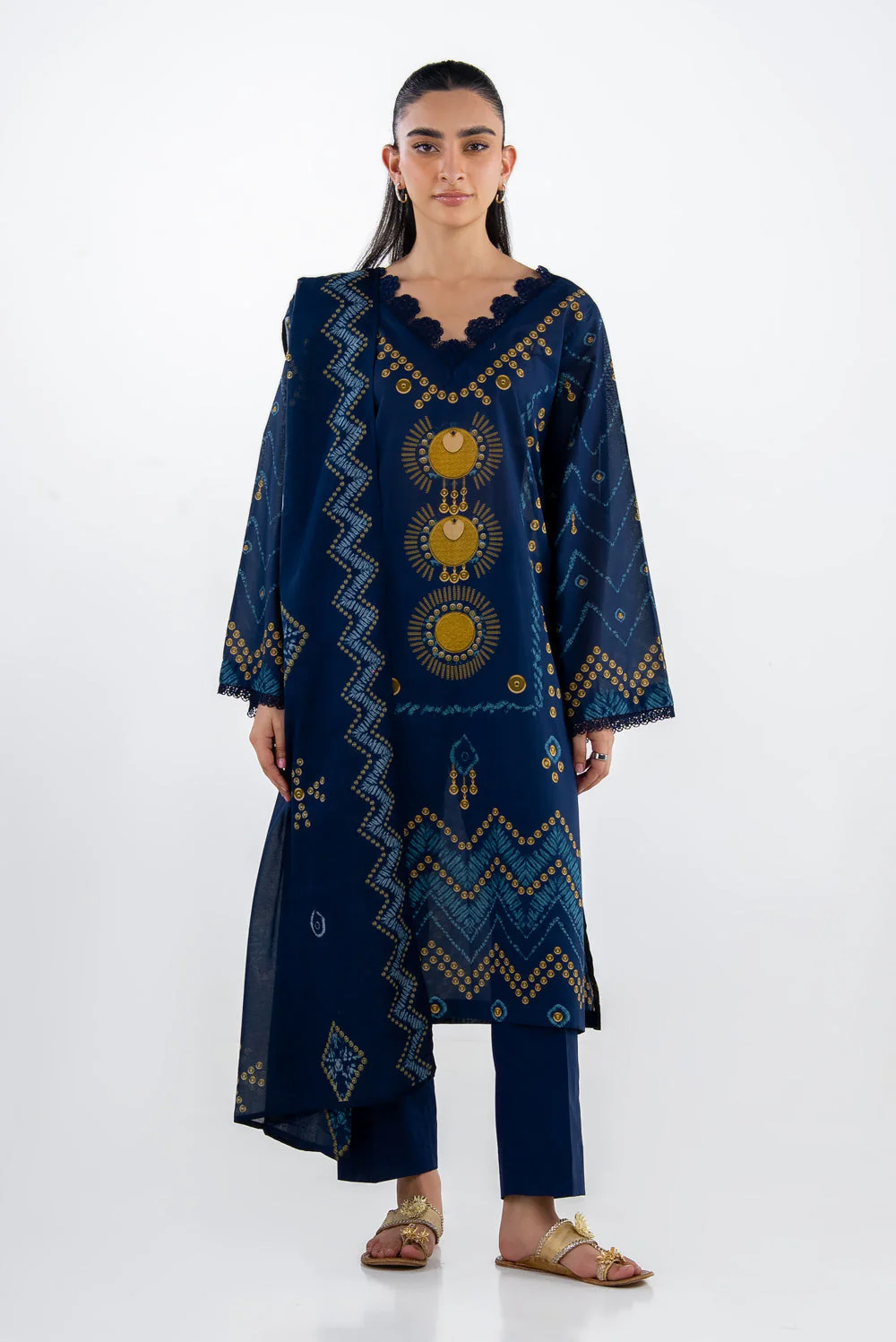 Gul Ahmed Stitched Lawn 3 Piece CL#62230 J(41&42) NY 58