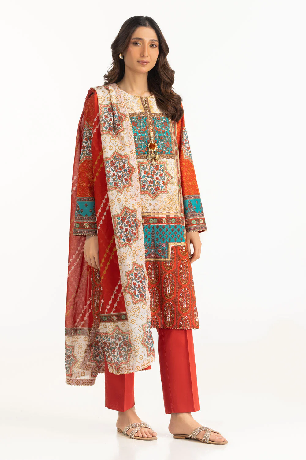 Gul Ahmed Stitched Lawn 3 Piece CL#62246 J(43) NY 64 - Image 4