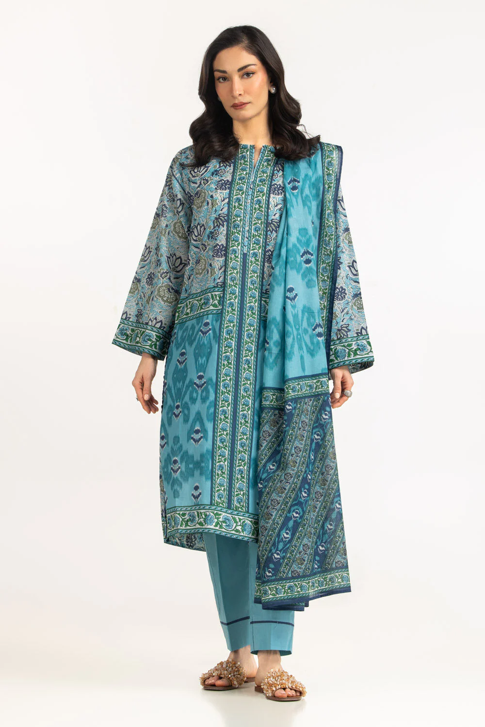 Gul Ahmed Stitched Lawn 3 Piece CL#62303 J(50) Y(2) NY 69