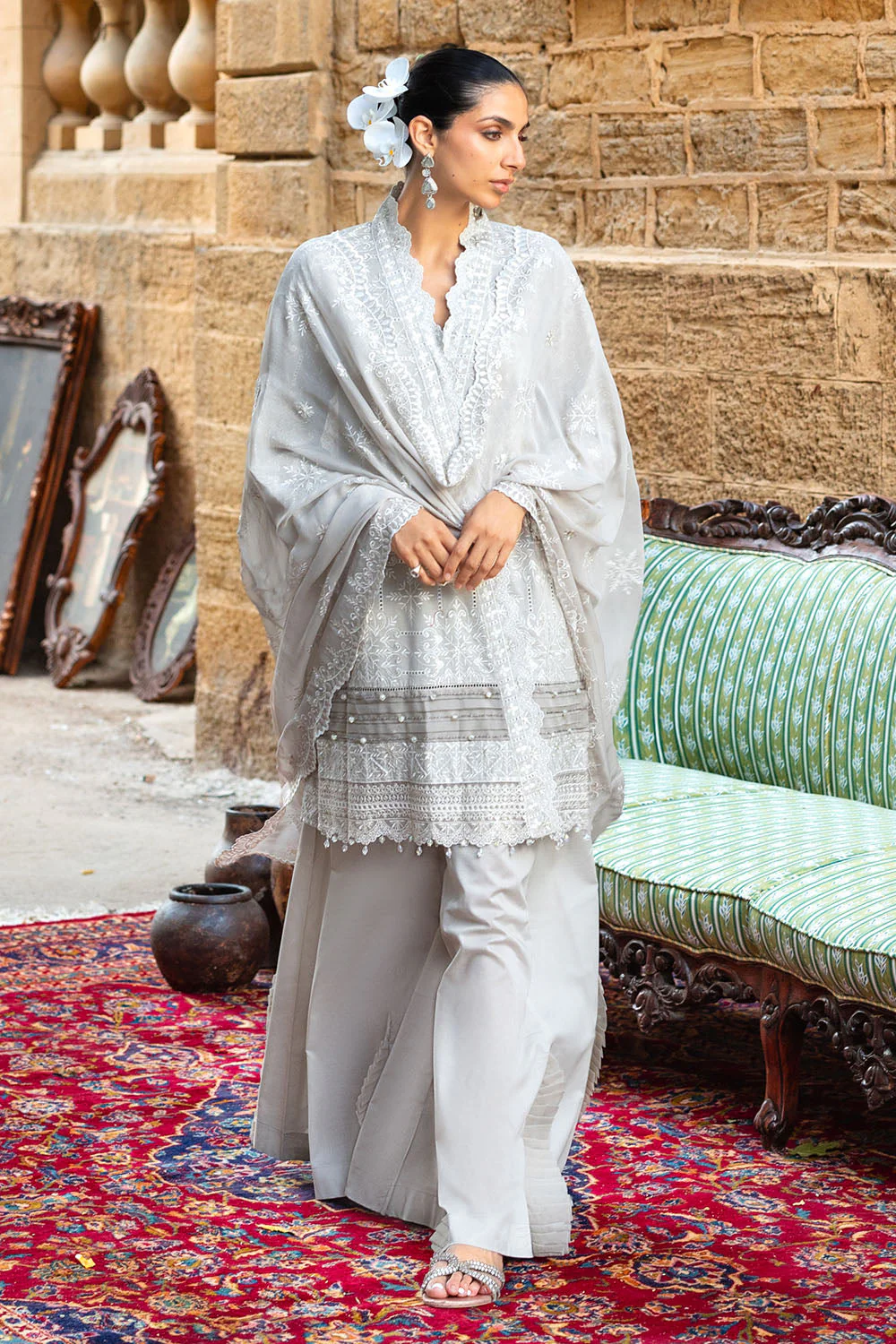Gul Ahmed Festive 3 Piece FE-52130 Y-185 - Image 3