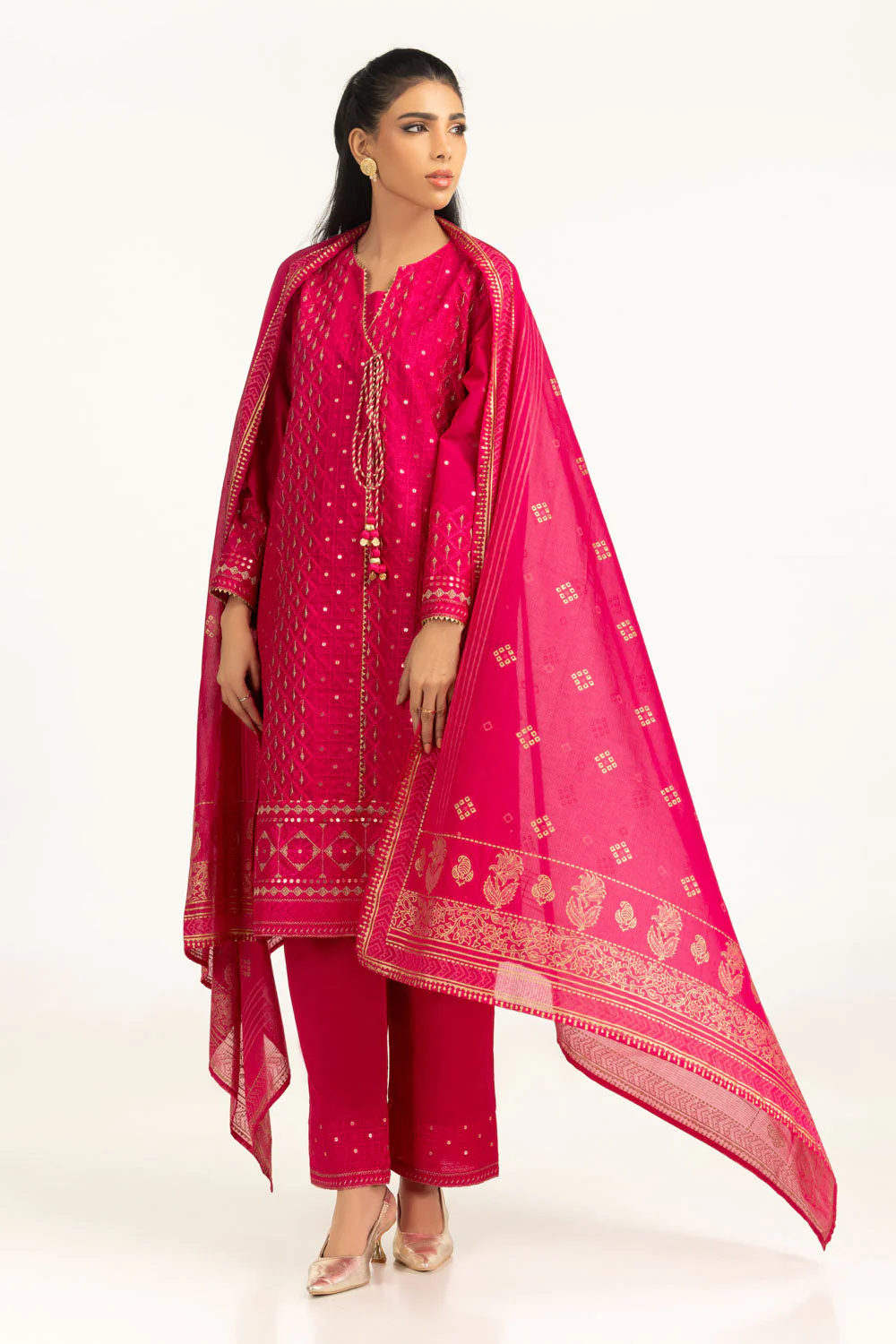 Gul Ahmed Festive 3 Piece IUSTKSD-2027 J(155) - Image 2