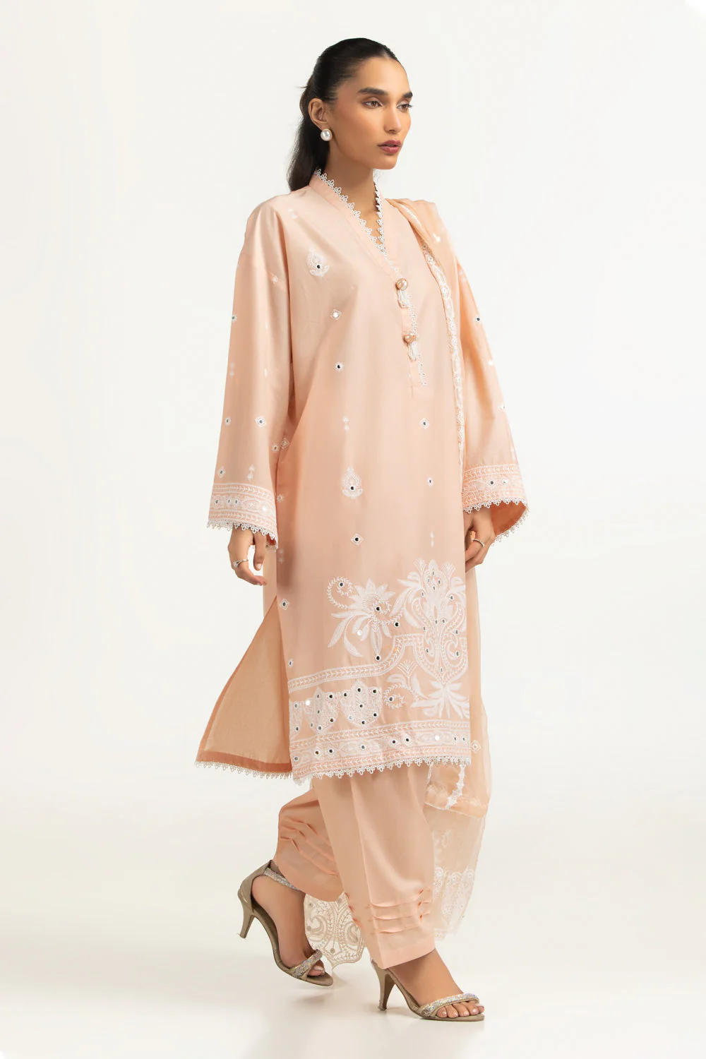 Gul Ahmed Stitched Embroidered 3 Piece IUSTKSD-2140 J(54) NY 72 - Image 3