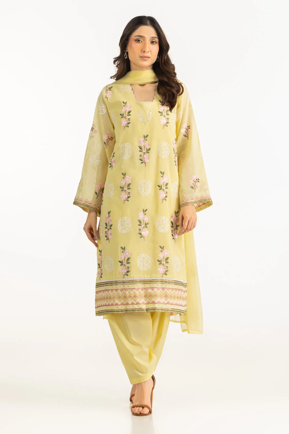 Gul Ahmed Stitched Swiss Voile 3 Piece IUSTKSD-2151 J(37&38) NY 50 , 49