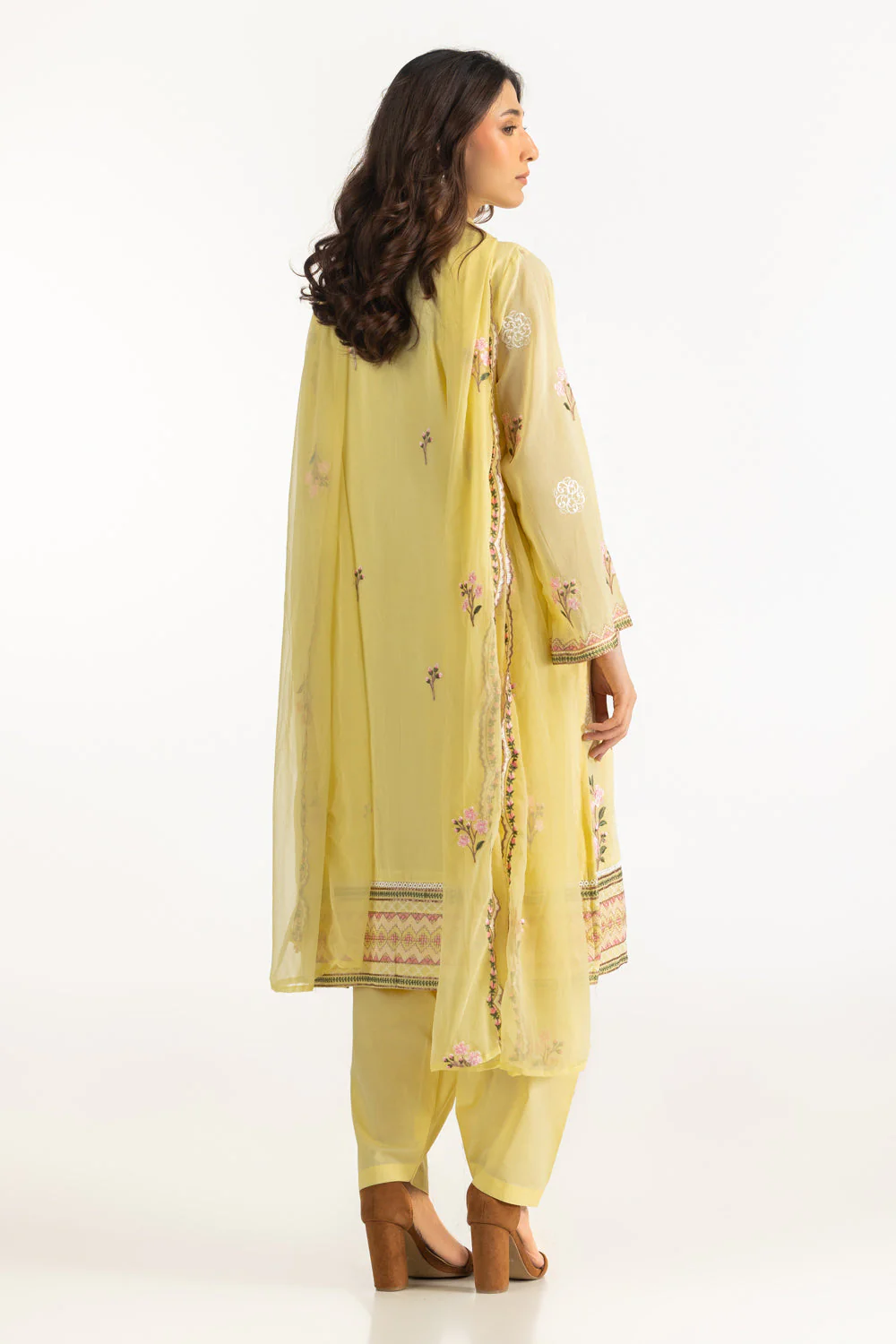 Gul Ahmed Stitched Swiss Voile 3 Piece IUSTKSD-2151 J(37&38) NY 50 , 49 - Image 3
