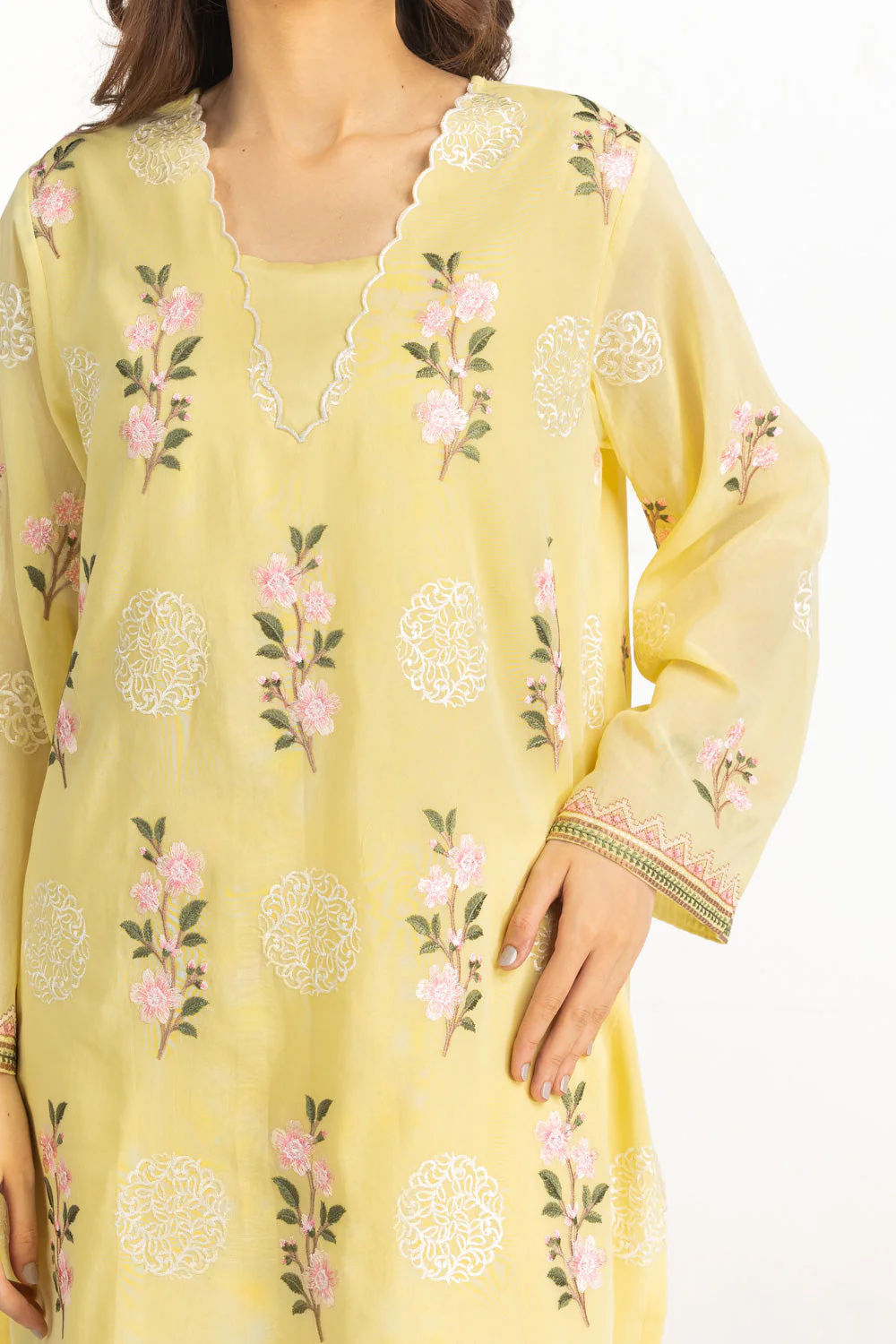 Gul Ahmed Stitched Swiss Voile 3 Piece IUSTKSD-2151 J(37&38) NY 50 , 49 - Image 4
