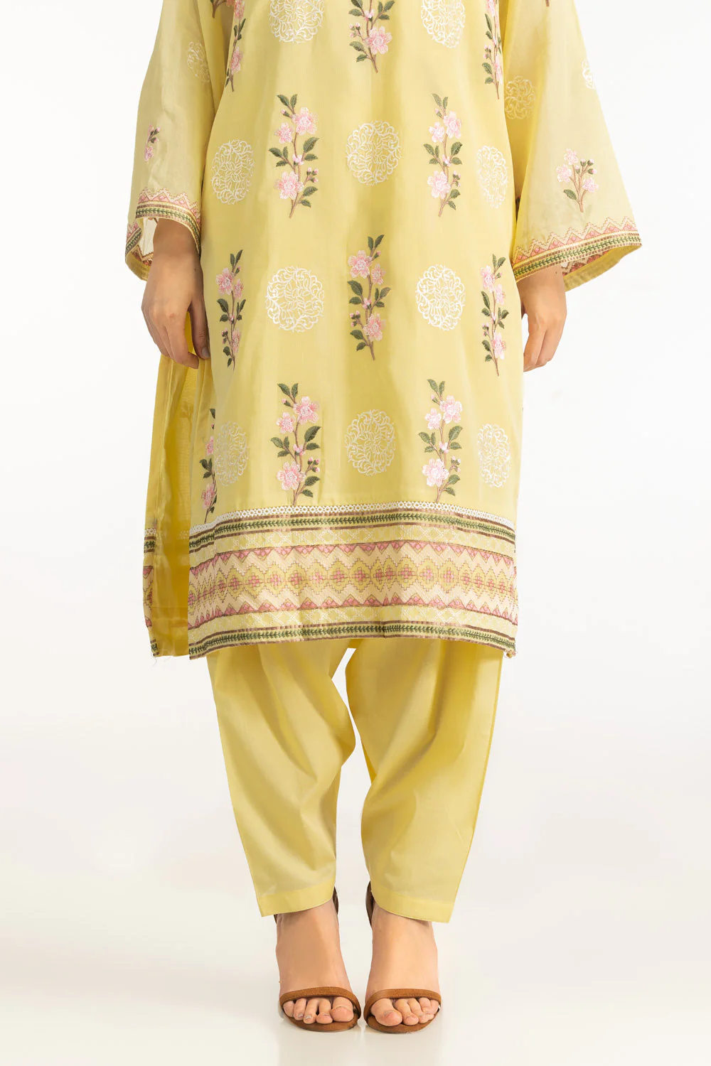 Gul Ahmed Stitched Swiss Voile 3 Piece IUSTKSD-2151 J(37&38) NY 50 , 49 - Image 5