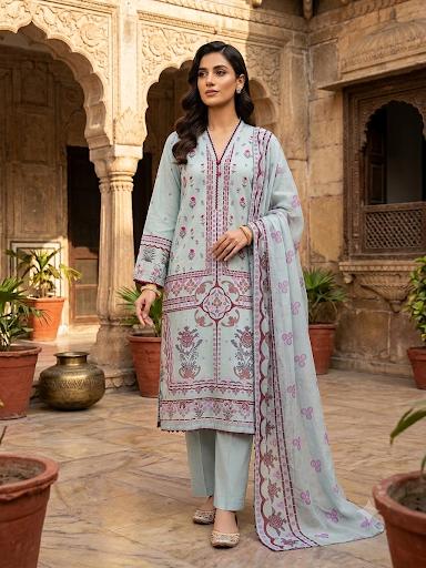 Gul Ahmed Lawn 3 Piece CL-62079 A Y-27 J(24)