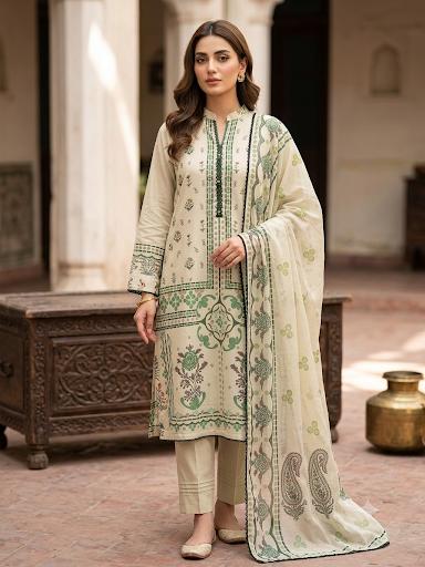 Gul Ahmed Lawn 3 Piece CL-62079 B (Y 21) J(13)