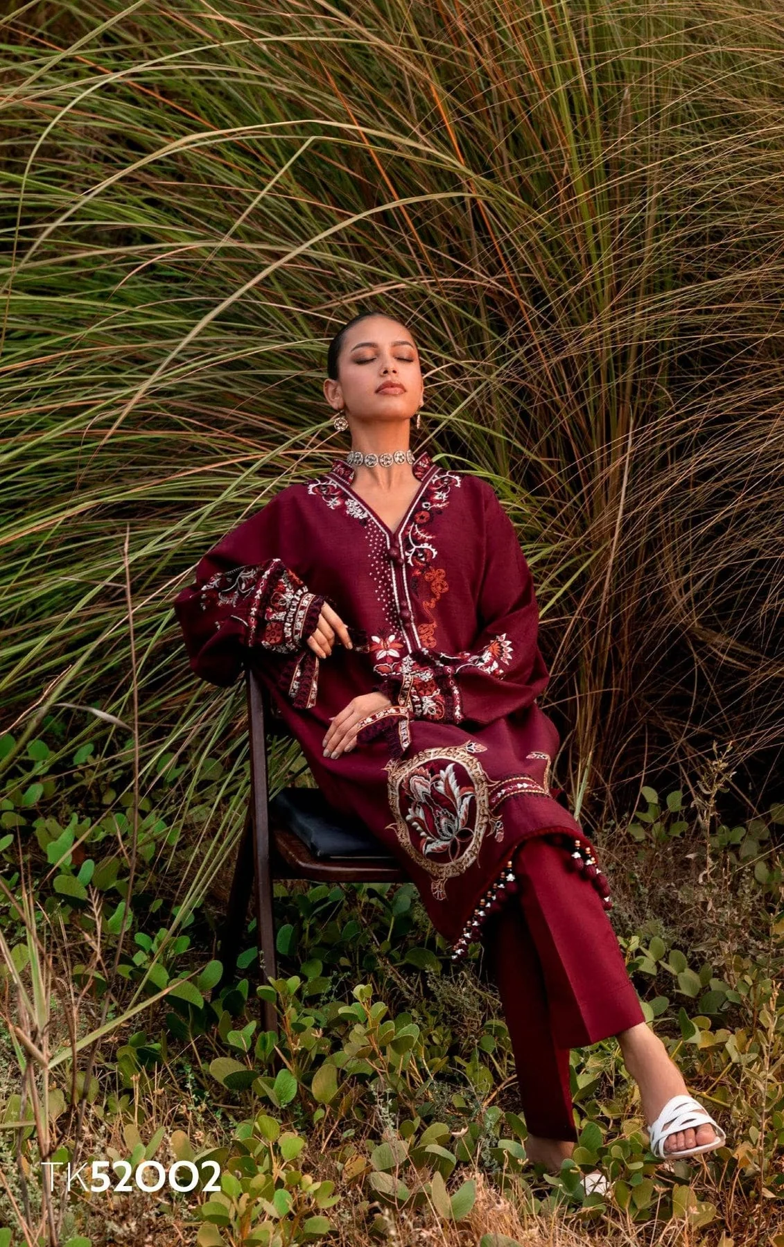Gul Ahmed Stitched 2 Piece Khaddar TK-52002 - Image 3