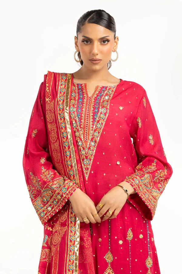 Gul Ahmed Stitched 3 Piece Festive FE-52093 J(82) - Image 3
