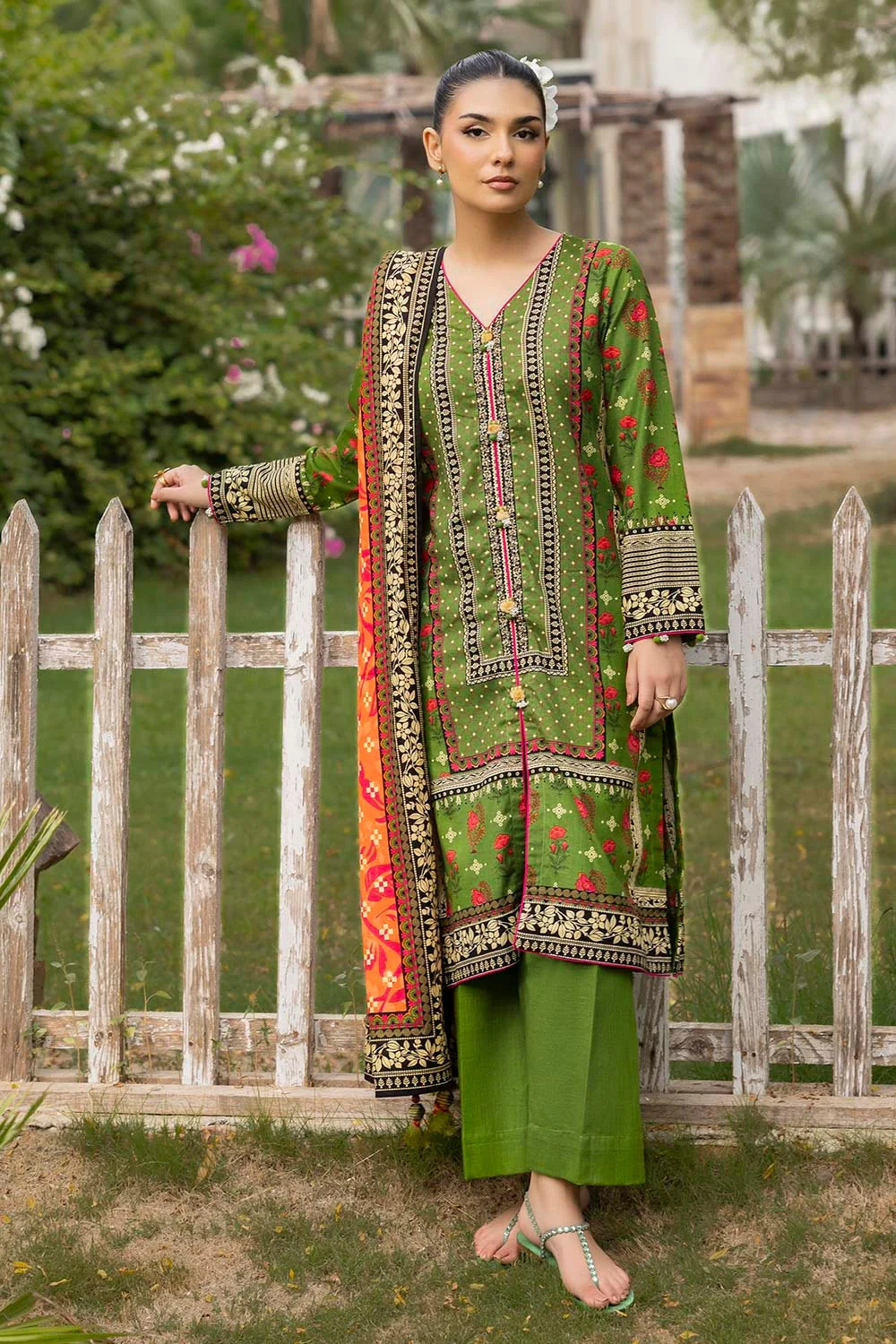 Gul Ahmed Stitched 3 Piece Khaddar K-52027 J(93) Y-20 - Image 5