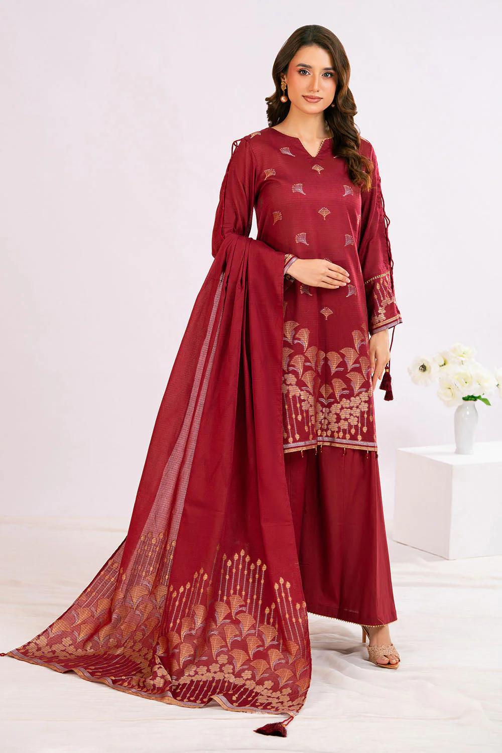 Gul Ahmed Stitched Jacquard 3 Piece MJ#52031 J(73) Y(8)