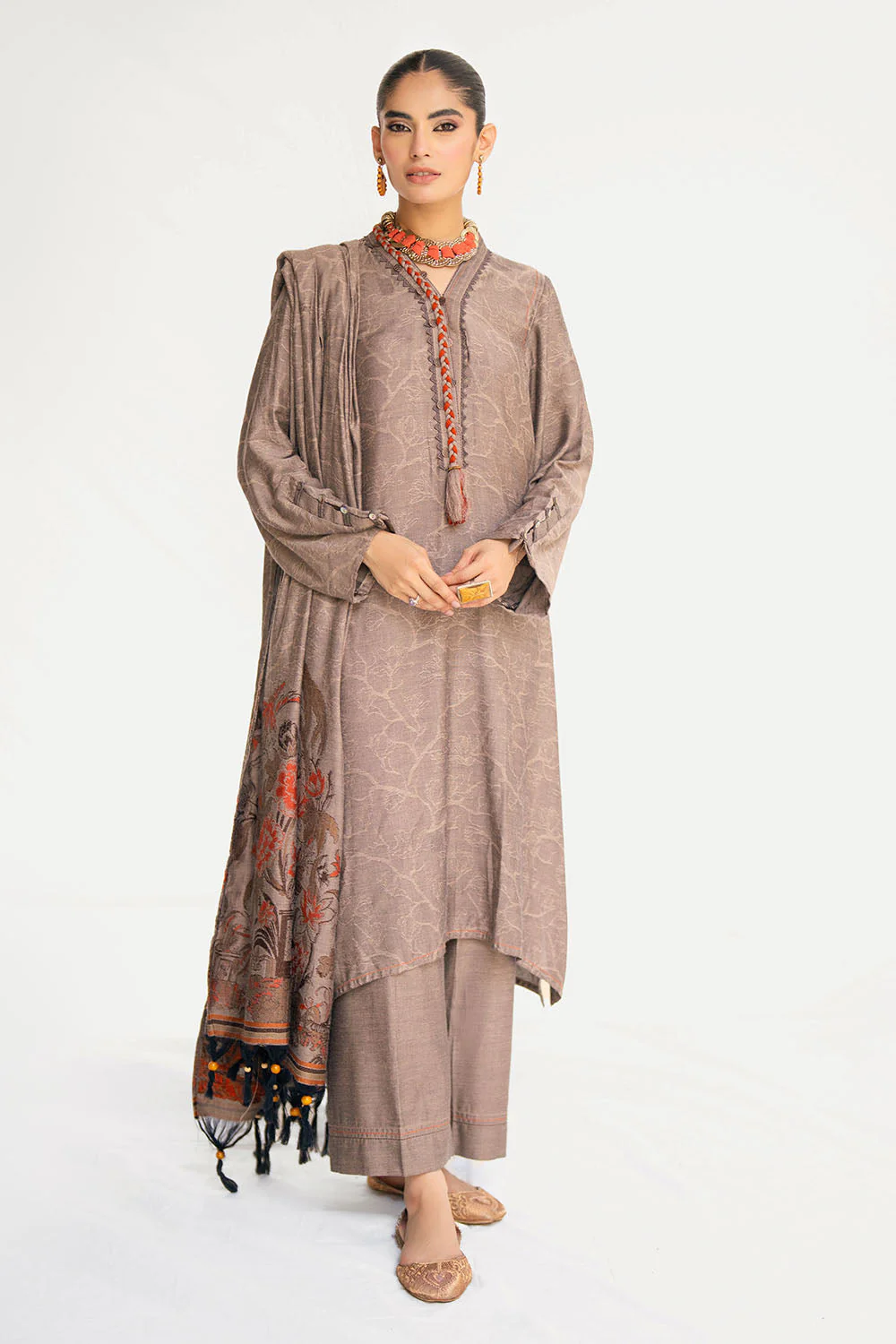 Gul Ahmed Stitched Jacquard 3 Piece MJ#52039 J(80) Y-4