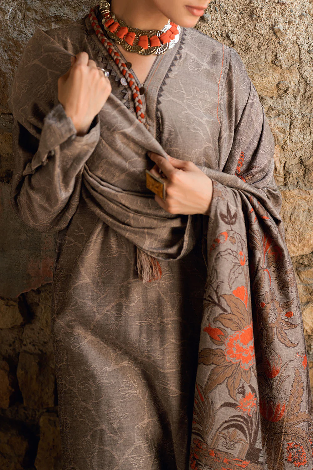 Gul Ahmed Stitched Jacquard 3 Piece MJ#52039 J(80) Y-4 - Image 2