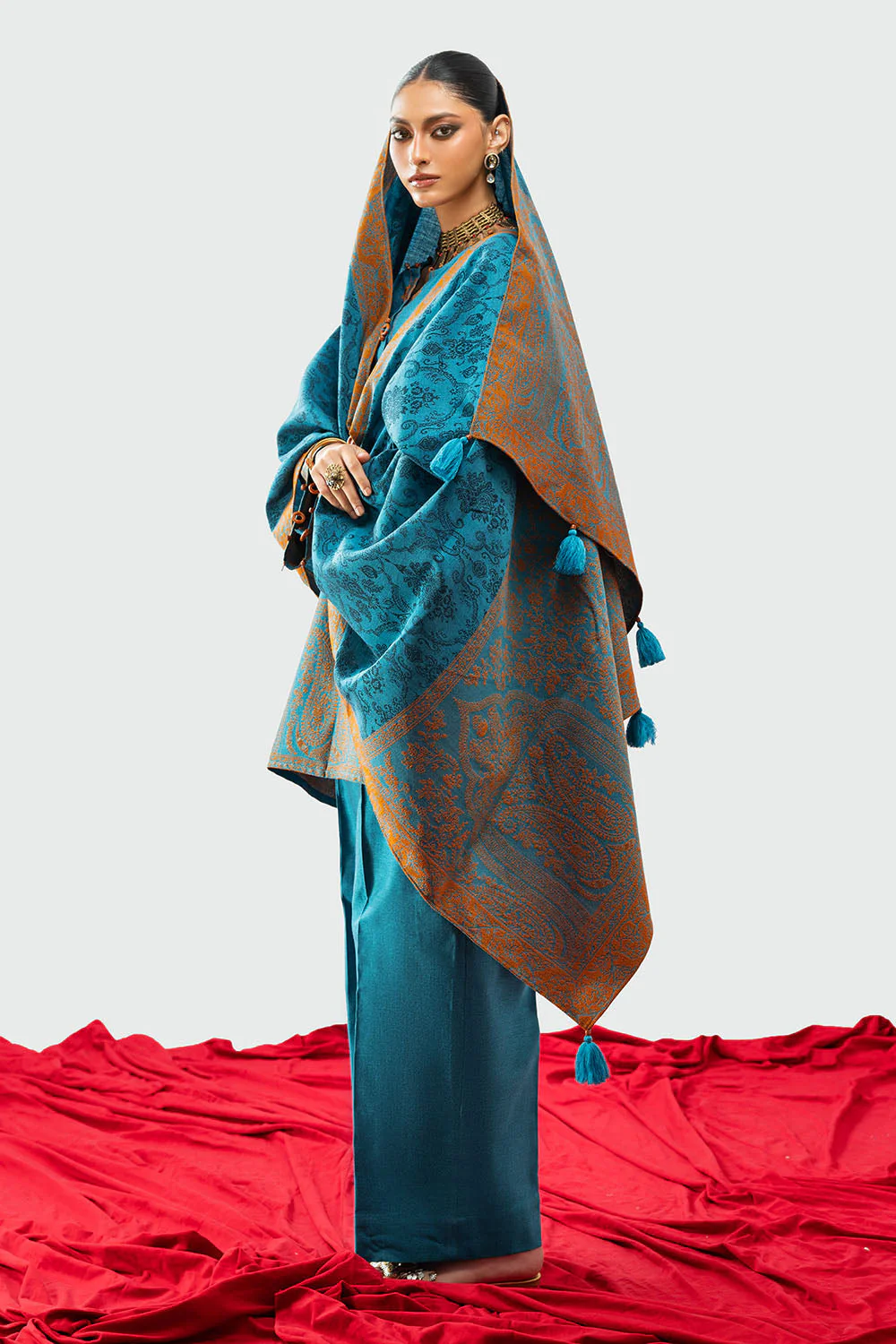 Gul Ahmed Stitched Jacquard 3 Piece MJ#52050 J(80&81)) Y-2 - Image 3
