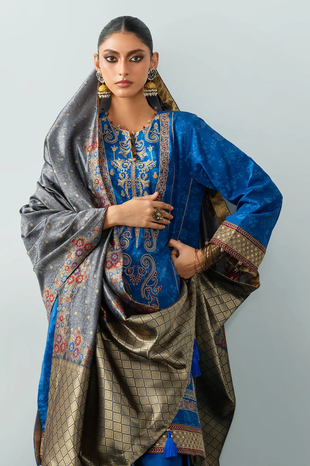 Gul Ahmed Stitched Jacquard Linen 3 Piece SP#52096 J(82) Y-10 - Image 2