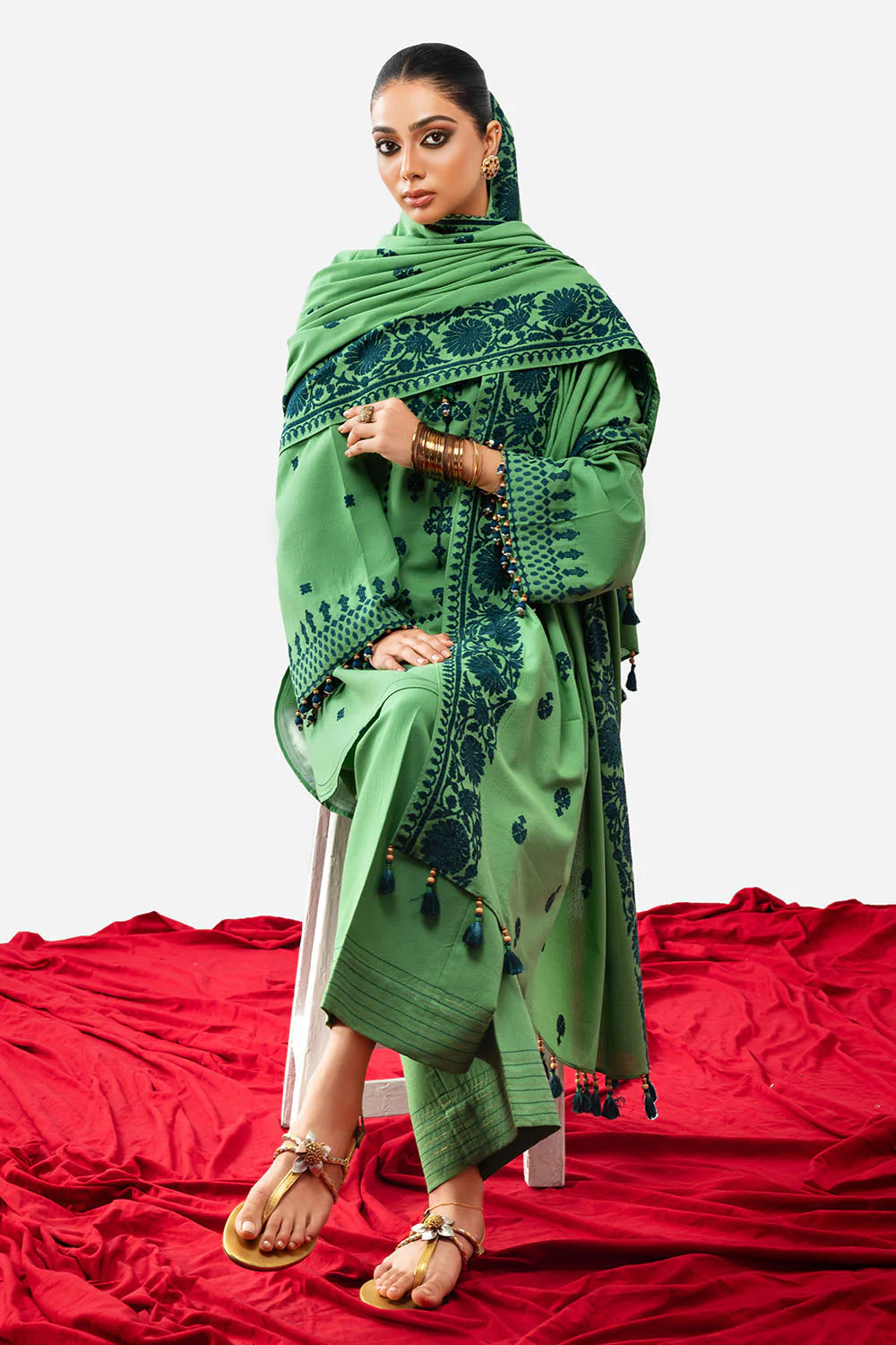 Gul Ahmed Stitched Karandi 3 Piece MJ#52026 J(70) Y-13 - Image 3