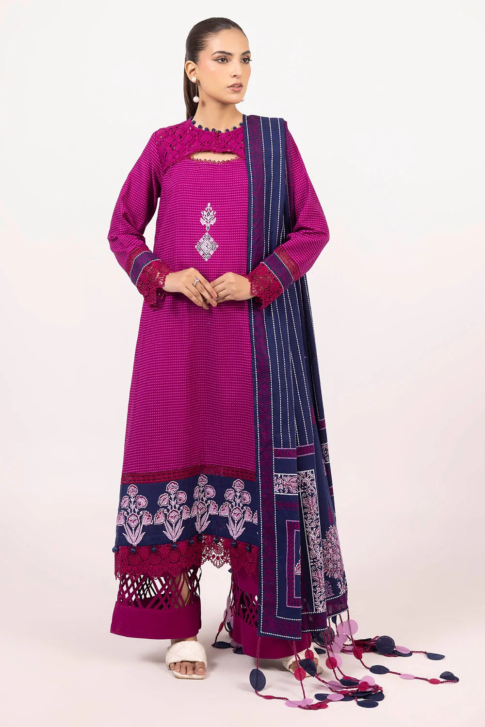 Gul Ahmed Stitched Khaddar 3 Piece K#52056 J(75) Y-23