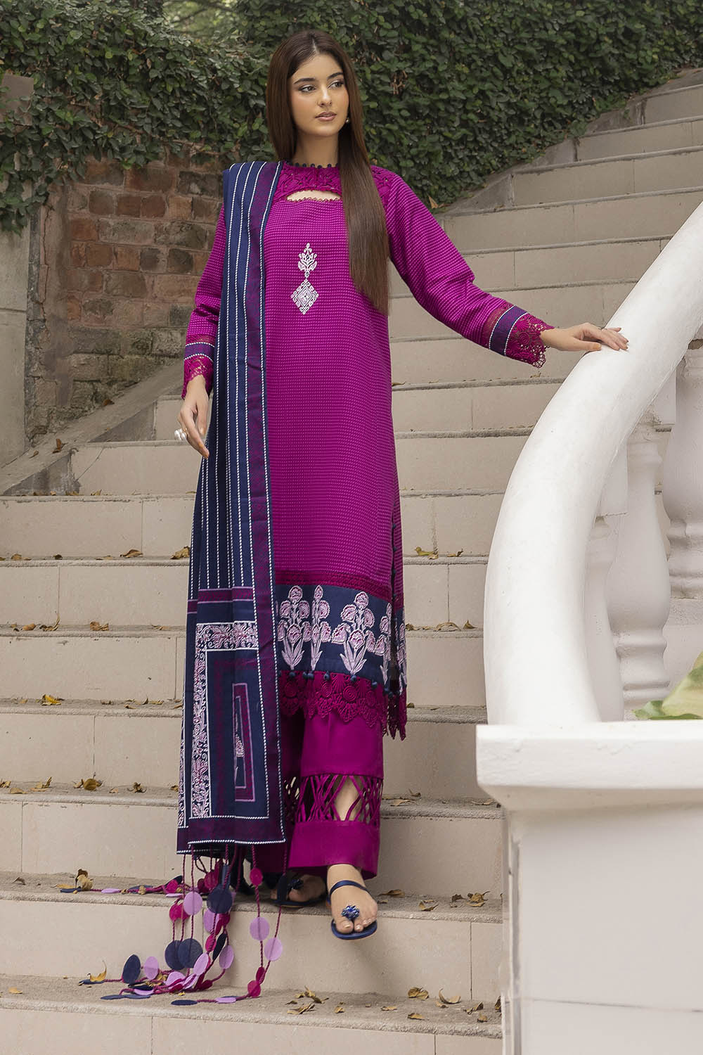 Gul Ahmed Stitched Khaddar 3 Piece K#52056 J(75) Y-23 - Image 3