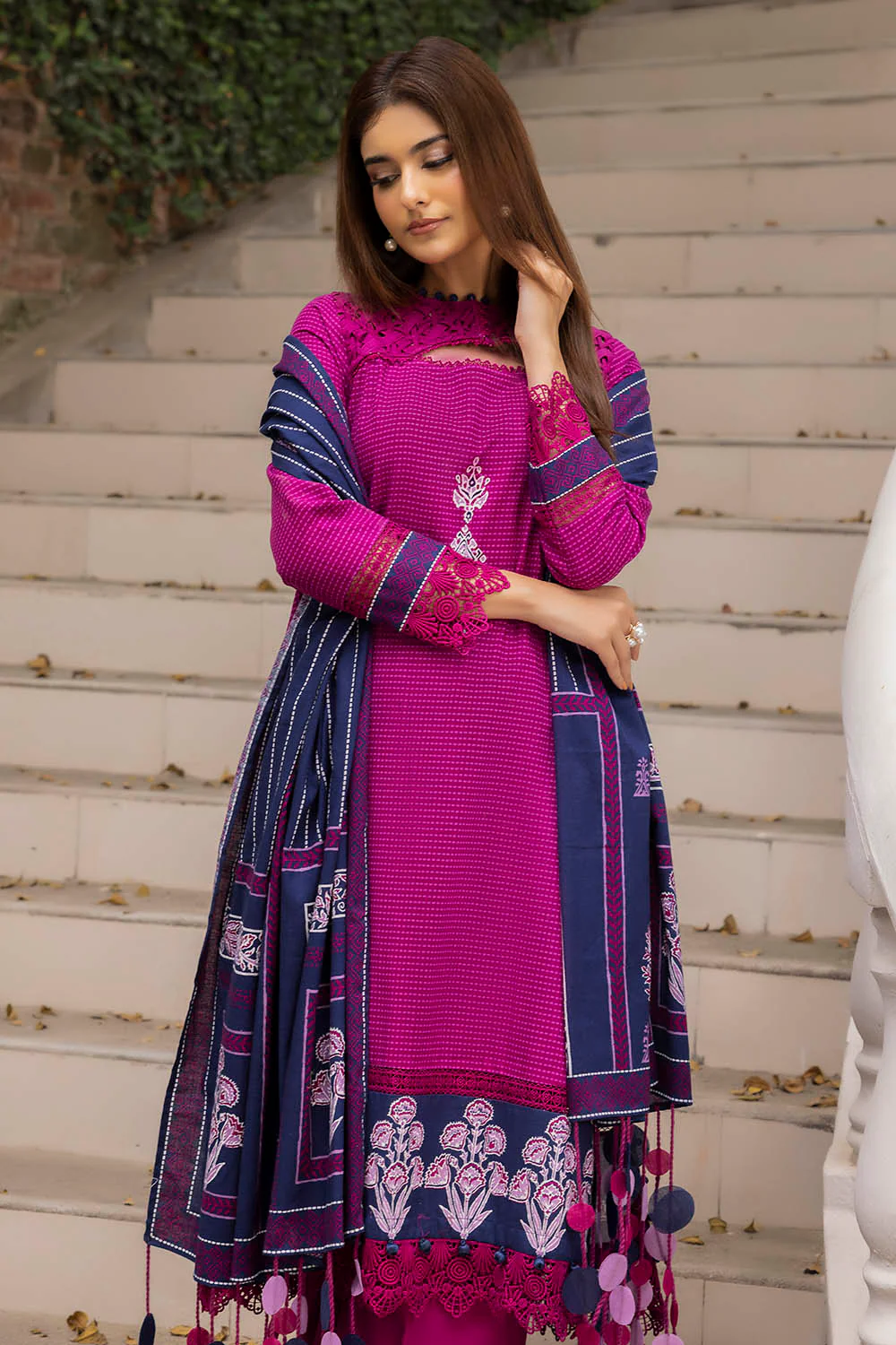 Gul Ahmed Stitched Khaddar 3 Piece K#52056 J(75) Y-23 - Image 4
