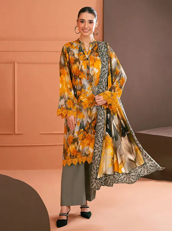 Gul Ahmed Stitched Linen 3 Piece LT#52025 J(82) Y-8