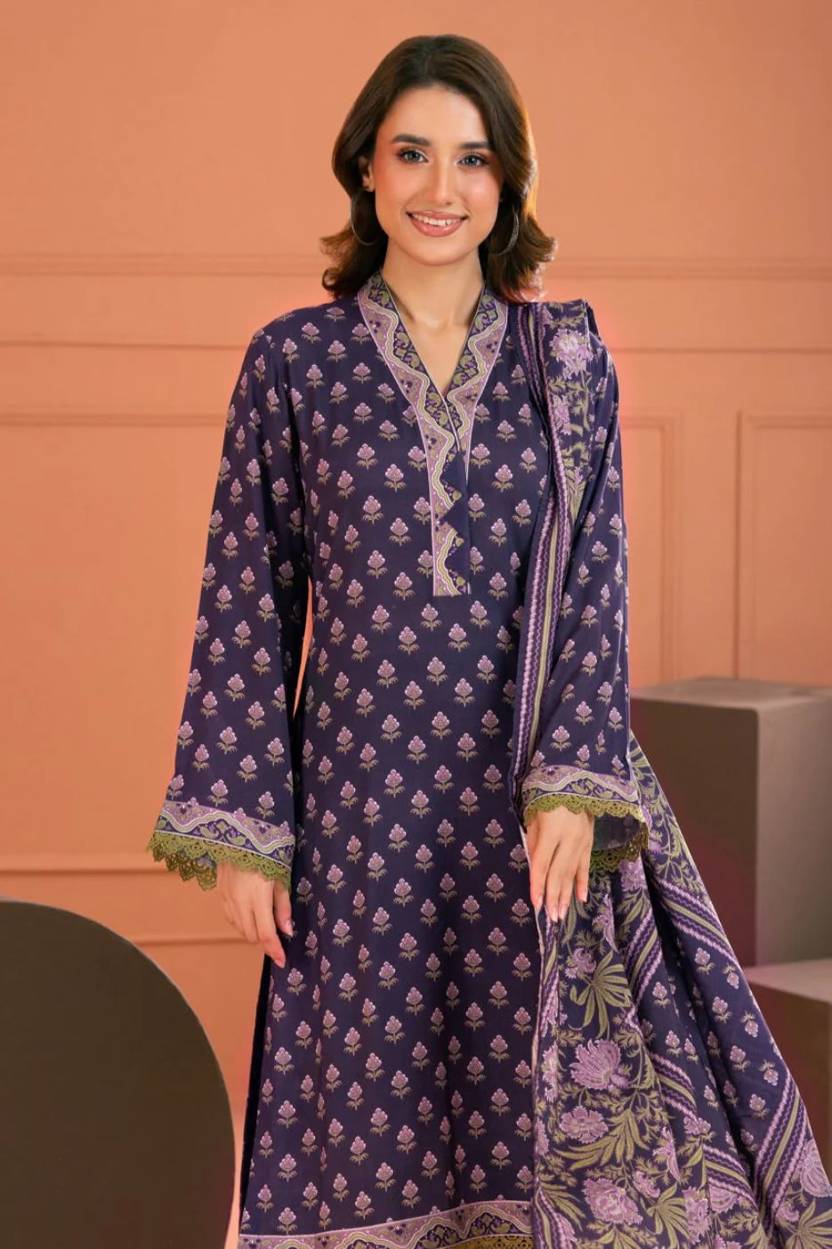 Gul Ahmed Unstitched Linen 3 Piece LT#52038 - Image 4