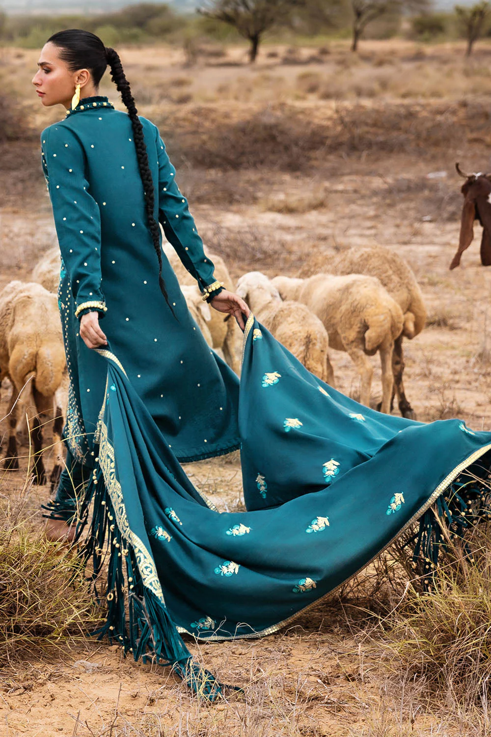 Gul Ahmed Stitched Pashmina 3 Piece AP#52010 J(75) - Image 4