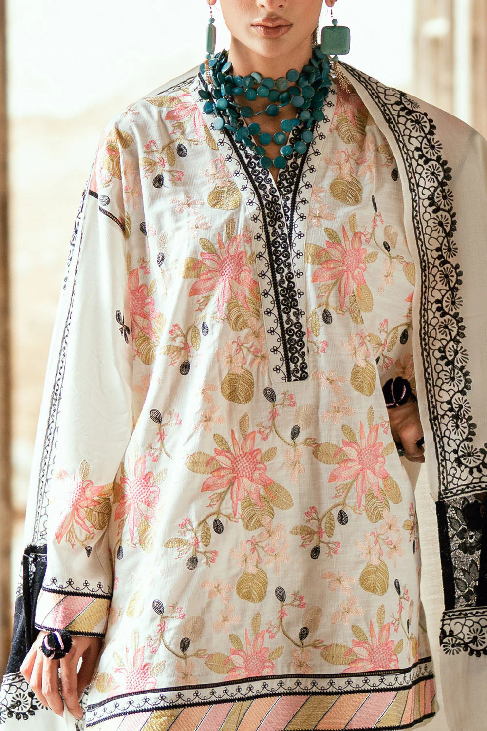 Gul Ahmed Stitched Pashmina 3 Piece AP#52015 J(74) Y-14 - Image 2