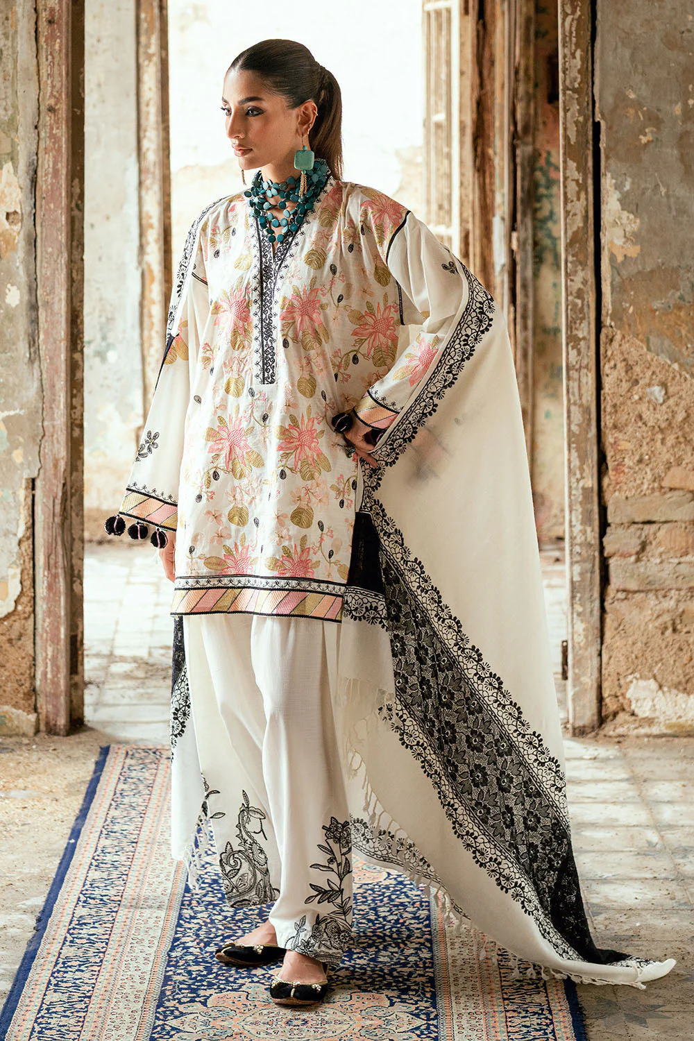 Gul Ahmed Stitched Pashmina 3 Piece AP#52015 J(74) Y-14 - Image 3