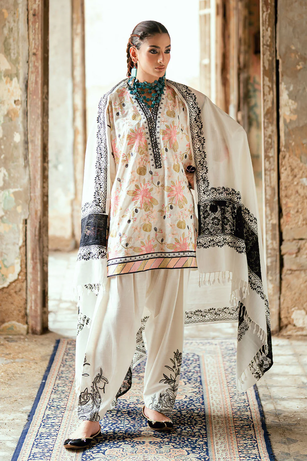 Gul Ahmed Stitched Pashmina 3 Piece AP#52015 J(74) Y-14 - Image 5