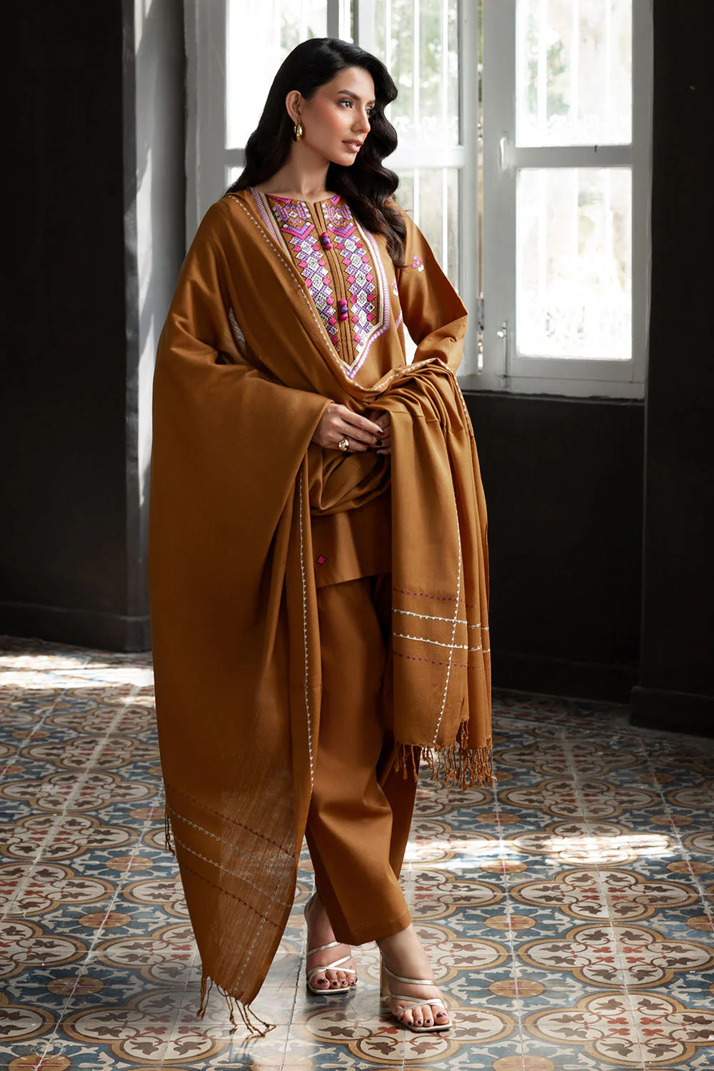 Gul Ahmed Stitched Pashmina 3 Piece AP#52019 J(75) - Image 3