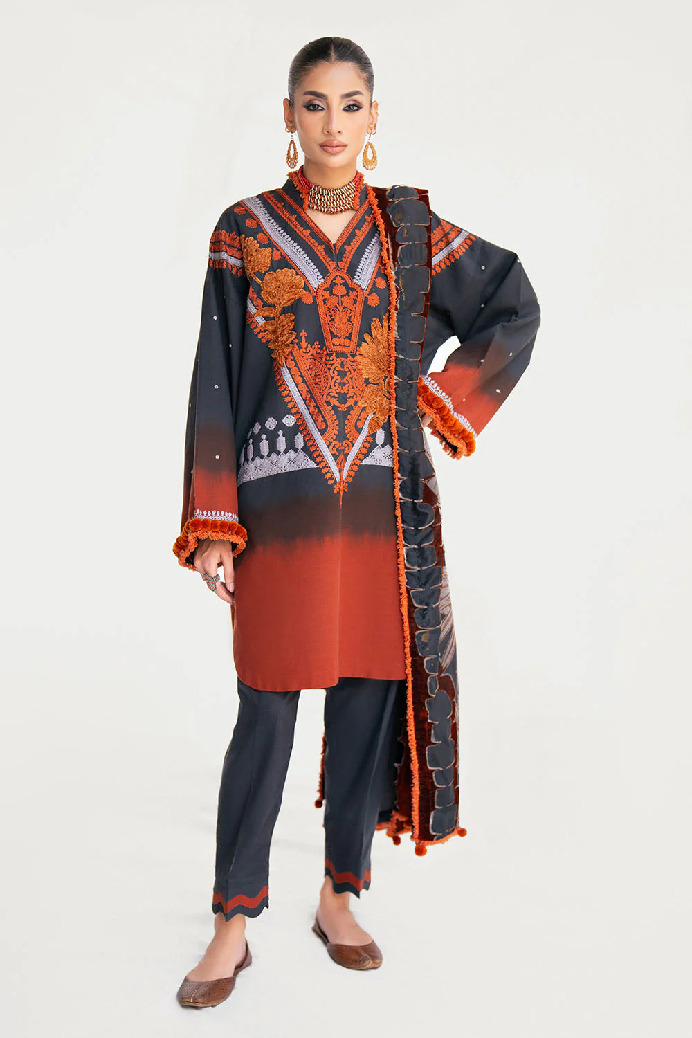 Gul Ahmed Stitched Velvet 3 Piece BVL#52001 J(70) Y-10