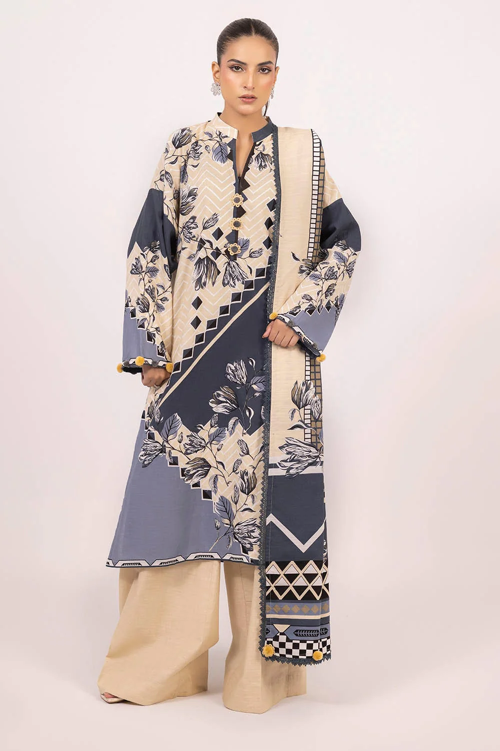 Gul Ahmed Unstitched Khaddar 3 Piece K#52023