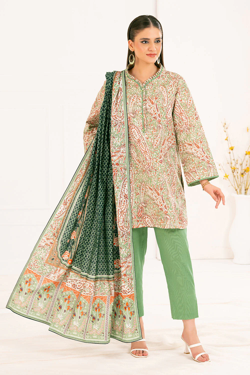 Gul Ahmed Unstitched Khaddar 3 Piece K#52043 J(72&73)