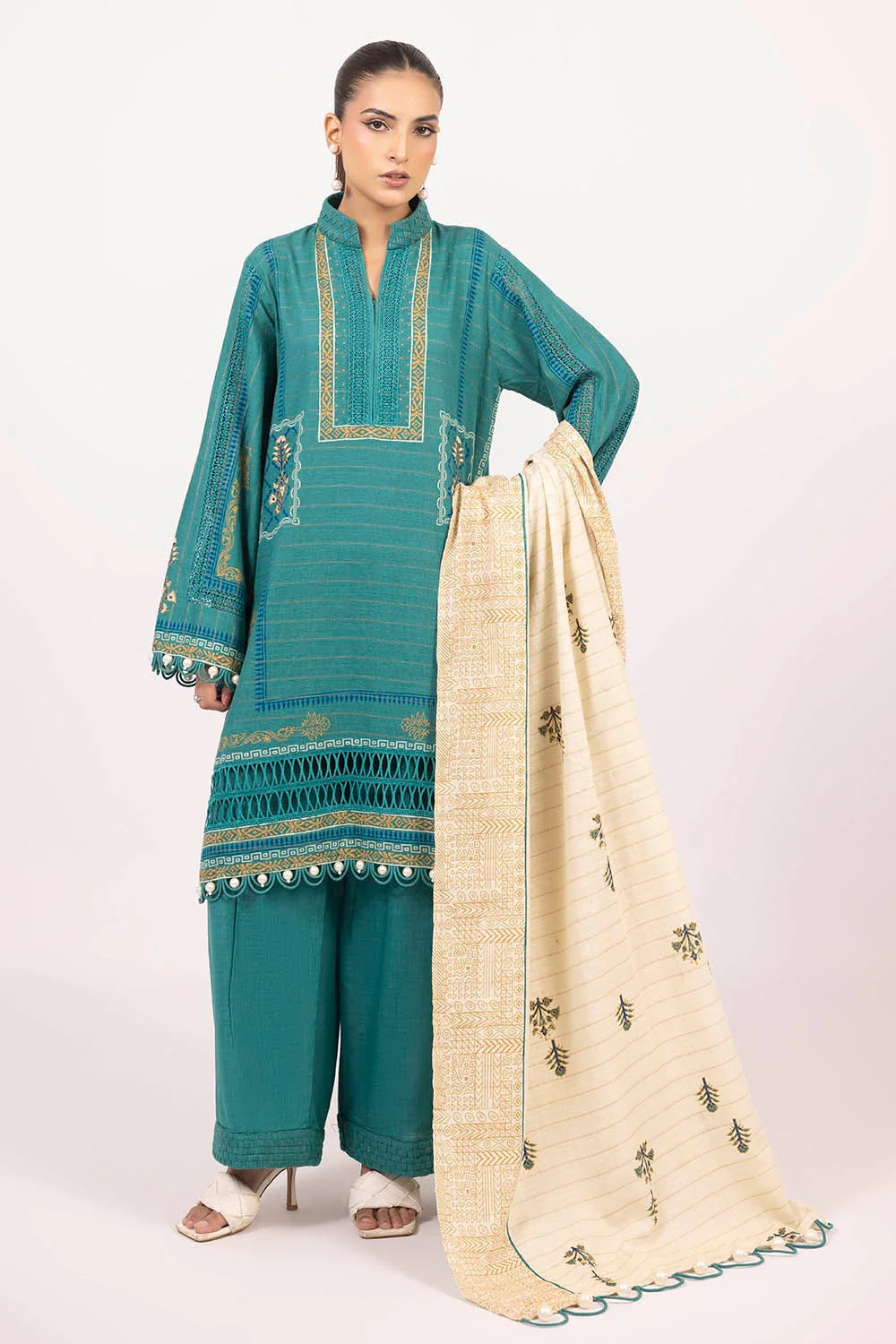 Gul Ahmed Stitched Khaddar 3 Piece K#52059 J(72) Y-4