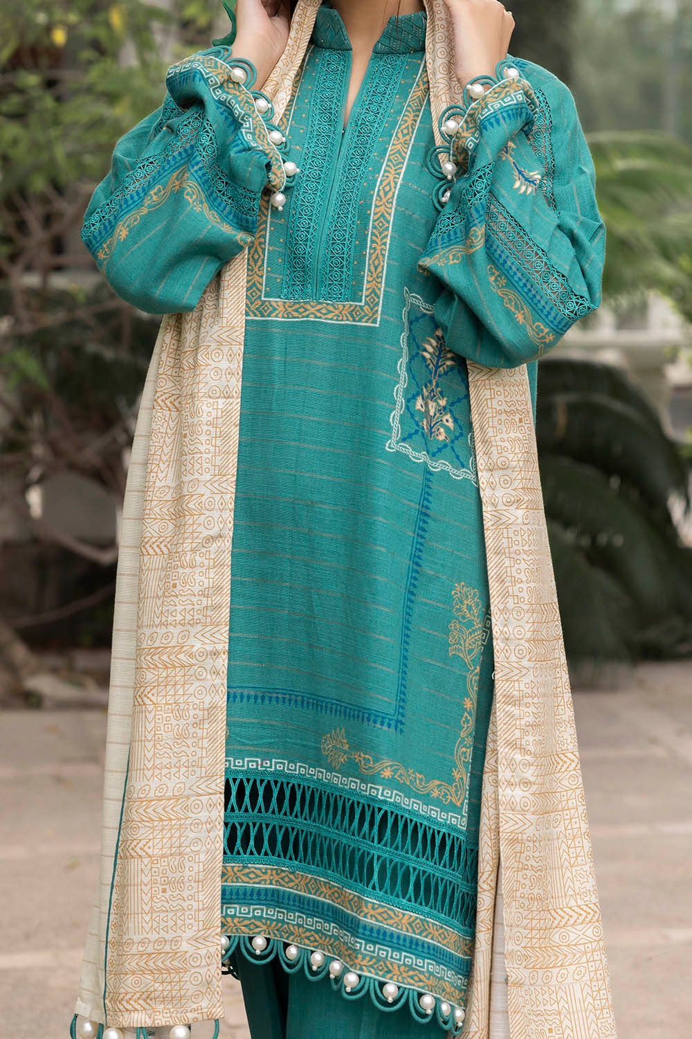 Gul Ahmed Stitched Khaddar 3 Piece K#52059 J(72) Y-4 - Image 2