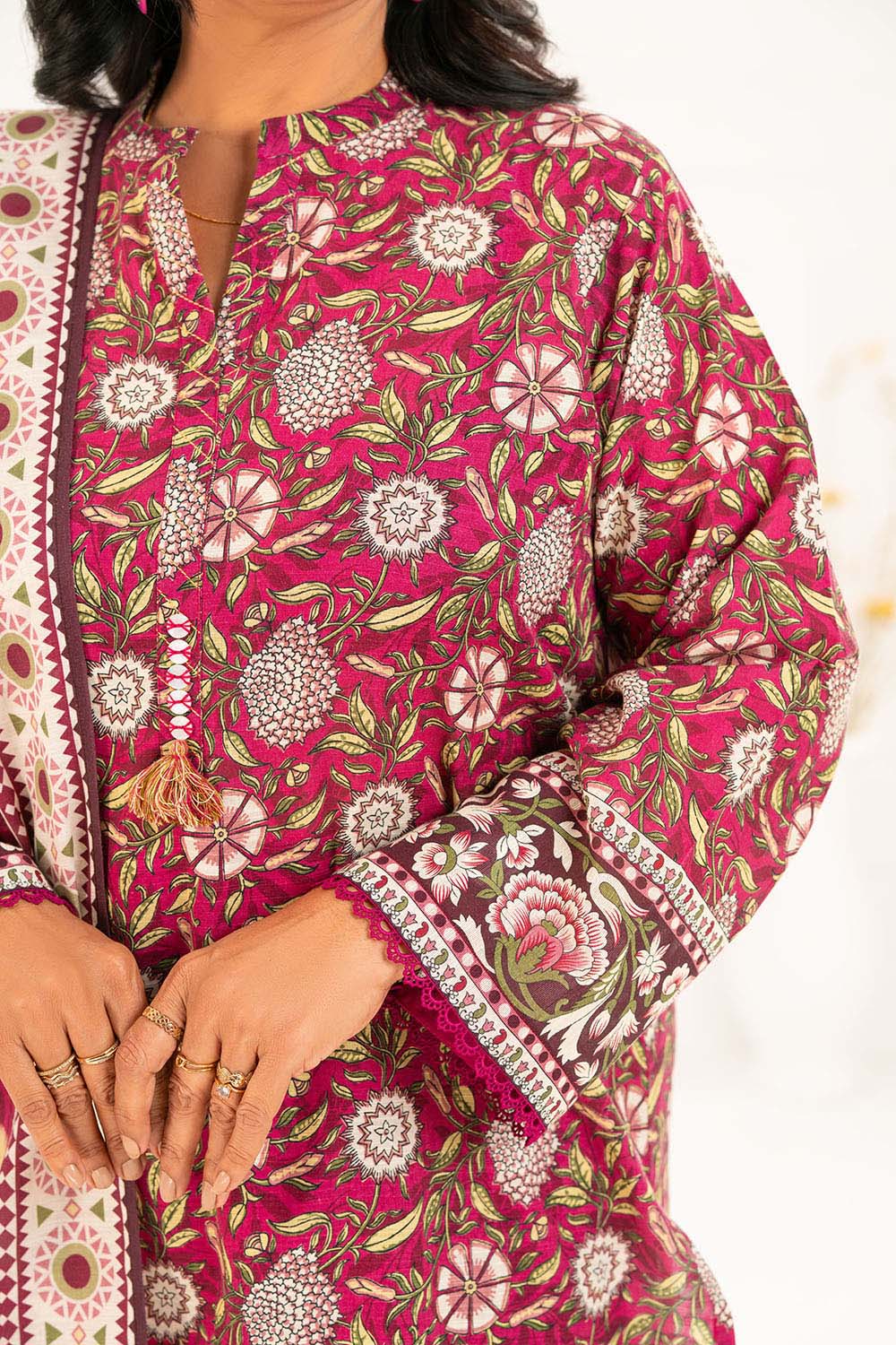 Gul Ahmed Unstitched Khaddar 3 Piece K#52109 - Image 2