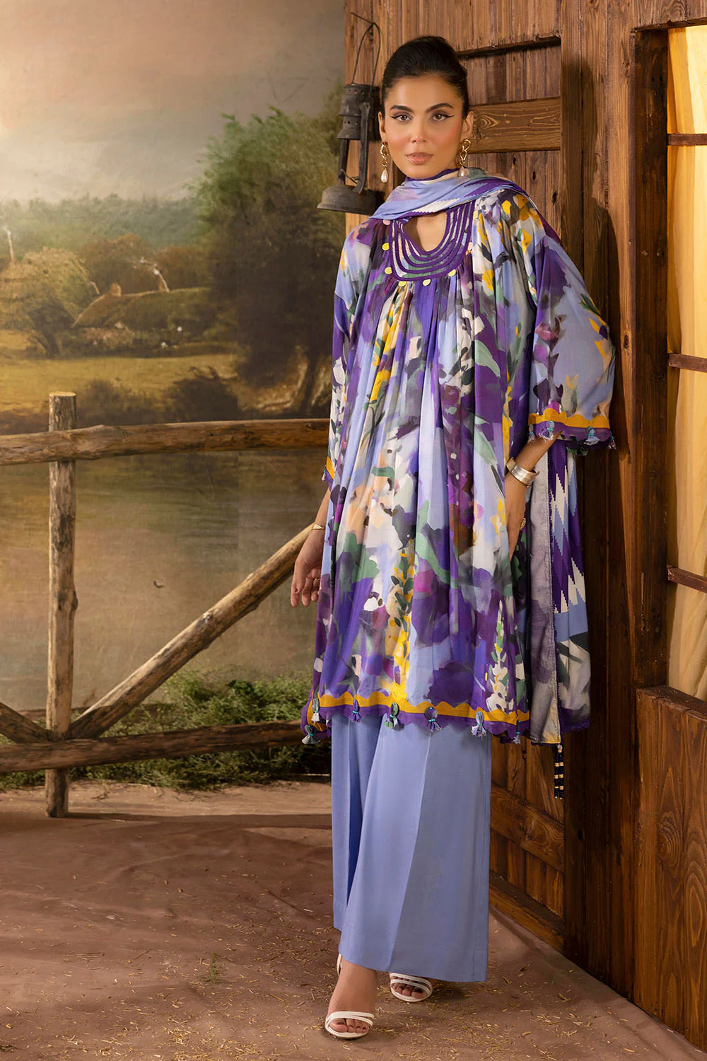 Gul Ahmed Unstitched Linen 3 Piece LT#52003 - Image 3