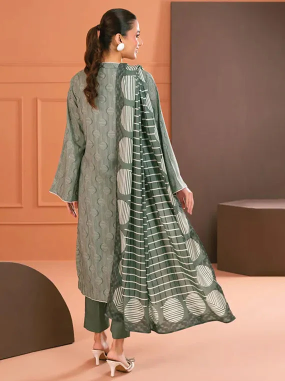 Gul Ahmed Stitched Linen 3 Piece LT#52008 J(64) Y-8 - Image 2