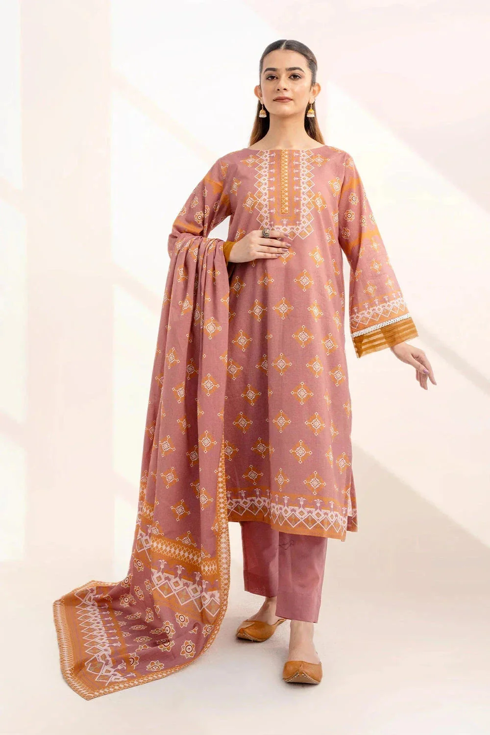 Khas Stitched Linen 3 Piece A-12 Y-196