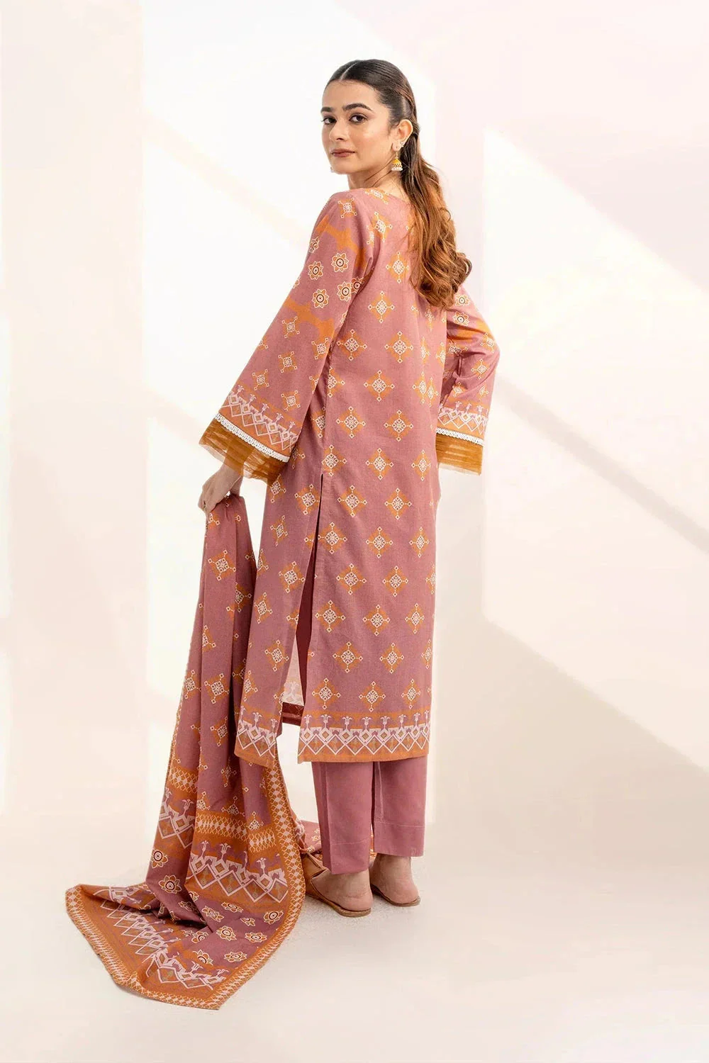 Khas Stitched Linen 3 Piece A-12 Y-196 - Image 3