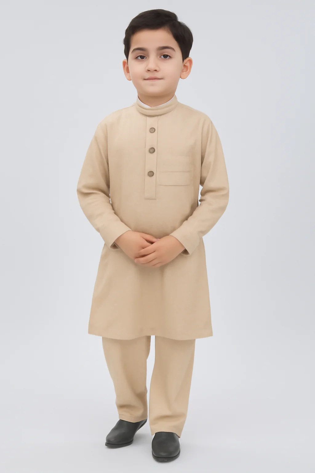 KIDS KAMEEZ SHALWAR BSK-0065-BEIGE BIN M72 J(42)